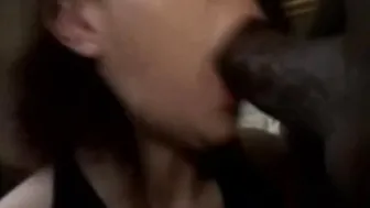 Dark Hair Wife Loves Gets big black dick Fuck Deepthroat and Enjoying
