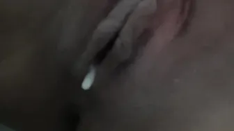 Pregnant ejaculates while shaving