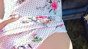 I let myself be banged on the road Hispanic milf