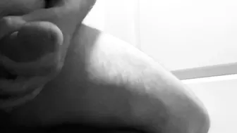 African and White. Grainy. Slow-Mo Jizzed