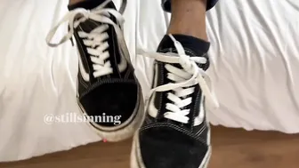 My first SHOEJOB (Vans) - I let him make a HUGE mess 