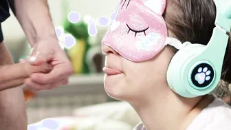 ICE CREAM TASTE GAME with huge cheat on 19 yo year older blindfolded teens womens best friend -XSanyAny