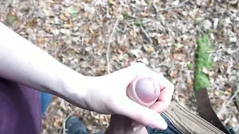Deep into the Woods i meet a stranger and he ask me to jerk him off