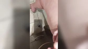 Cougar Squirting upstairs restroom