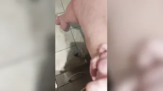 Cougar Squirting upstairs restroom