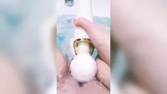 Having Fun with my sex toys inside jacuzzi Slippery when leaking 