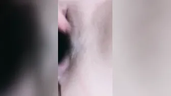 Morning squirting with ebony sex toy