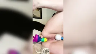 Vibrator up the booty 1st time
