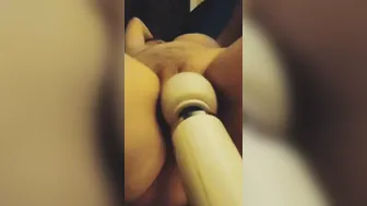 Cougar Twat Play into Swing with Wand and Vibrator..