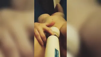 Cougar Twat Play into Swing with Wand and Vibrator..
