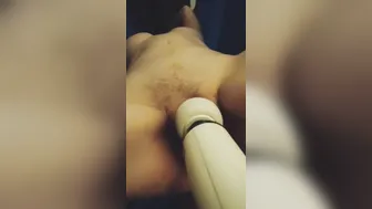 Cougar Twat Play into Swing with Wand and Vibrator..