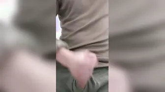 Finnish soldier jerks off into the army Gigantic cummed