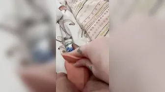 Masturbating with my huge vibrator