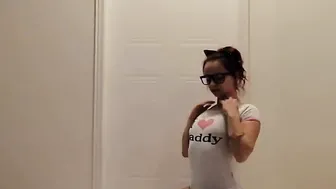 DADDY WONT LET ME INSIDE  SATISFY PEE ON THE FLOOR