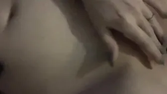 Natural amateur ex-wife having fun solo. While husband watches