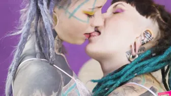 FFM TATTOO three-way with 2 alternative BARELY LEGAL ANAL group sex atm gapes fellatio hard sex (gotten