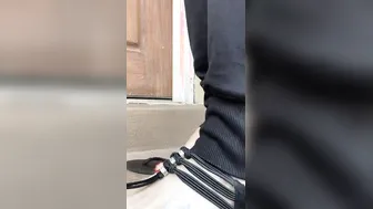 Fancy flip flop dangle on old mom toes