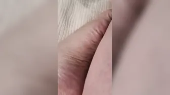 Taking tape of my new red pedicure close up feet toe wiggle soles