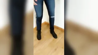 Pee bimbos Jeans And Tights Wetting