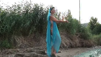 Dance on beach into evening light