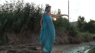 Dance on beach into evening light