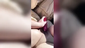 Thick legs mom with huge boobies fucks sex toy