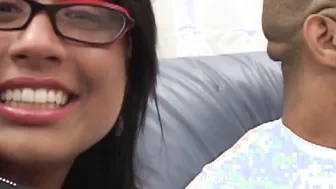 Sorority Sister Sophie Dee takes her first African Penis with Glee