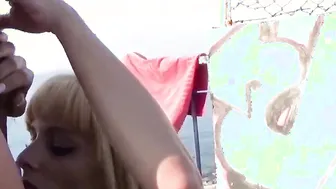 Follando rubia desconocida en playas españolas
