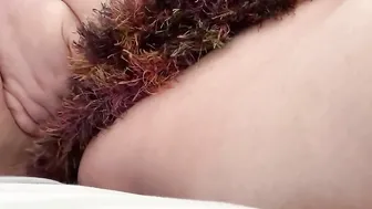 BBW Evie cum on a fluffy scarf (unique request)