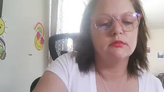 Goddess Secretary inside Tight White Shirt Unwinding After Work.
