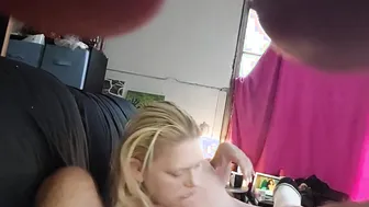 PrincessFee getting inside her Vibrator action and takes husband and toy same time 