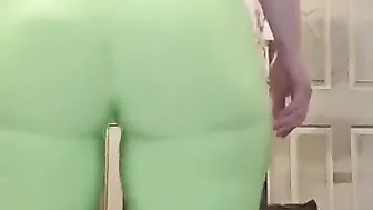 Neon Green Short Spandex Twerk/Shake My Booty