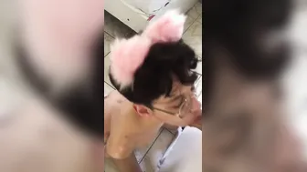 latino adorable twinky swallowing a toy