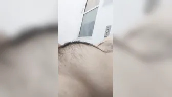 huge boy plays with his humongous cock unshaved belly  enjoys a lot of self satisfaction moans a lot.