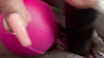 Black BBW sex toy play