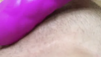 Having Fun with my clit with a toy
