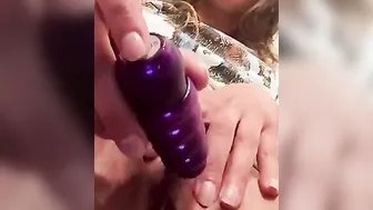 Vulgar sexy moans as cum leaks cum from pulsing throbbing twat during orgasm