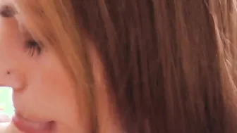 Mr. Wonderful lets the 18 yo hoe suck her vigorously inside