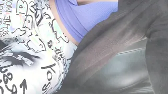 Bored step daddy works to much truckers ex-wife having fun with her snatch  Outside gets caught 