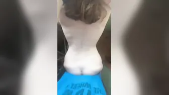 Anal Plugged college girl Fucks Her Neighbor's Window While He Watches