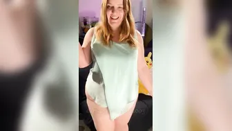 BBW Edging Orgasms - WeVibe plus Back Massager - G String Modeling Bondage