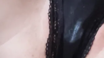 Inside dripping underwear masturbation with glove till orgasm