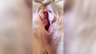 Using my new sucky sex toy to play with my nipples and unshaved snatch till soppy orgasm