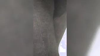 I pissing into ebony pantyhose take them off performance leaking lingerie.