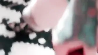 Skinny alt gothic ride gigantic penis like a professional