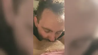 He eats vagina because he loves to make Her cum