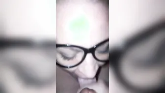 Gigantic cummed facial and into mouth - Misty Gags