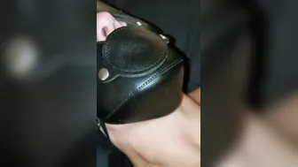 Anal into leather harness.