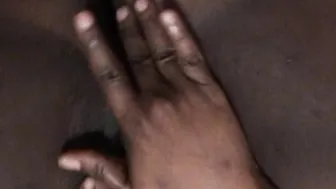 Masturbating my fat snatch fast with my finger bang