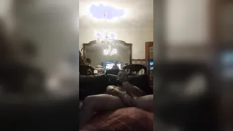 Masturbating and Cumming White a toy fucks my booty